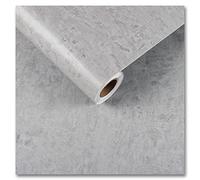 CRE8TIVE Papel tapiz de hormigón gris de 24 x 118 pulgadas de ancho, papel de contacto de cemento extraíble, textura gruesa, autoadhesivo, impermeable, para encimera, gabinete, película de vinilo