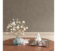 CRE8TIVE Papel tapiz texturizado de tela sintética color marrón con textura de lino marrón para sala de estar, baño, encimera, encimera, armario, 30 cm x 200 cm