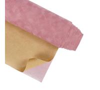 CRE8TIVE Vinilo Adhesivo Muebles Rosa Coral Fieltro Adhesivo Flores Vintage Papel Pintado Autoadhesivo Pared Dormitorio Decorativo Terciopelo Vinilos para Muebles Rosa Cajones Armario 30cm x 200cm