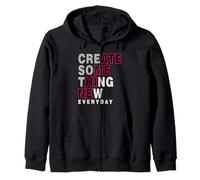 CREA Algo Nuevo Cada día Moderno Creativo Sudadera con Capucha