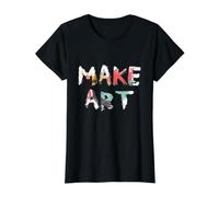 CREA Arte. Camiseta gráfica económica, Mujer, Negro, M