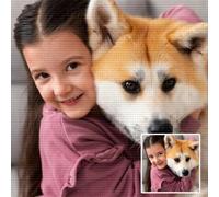 Crea arte de diamantes personalizado: pintura personalizada 5D a partir de tu foto, kit de bricolaje para adultos, ideal para decoración del hogar y regalos (40 x 60 cm)