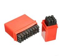 Crea diseños personalizados con 36 piezas de metal juego de perforadores de letras y números para marcar en metal y madera (2,5 mm)