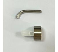 CREA Dispensador de jabón grifo perilla accesorios acero inoxidable cepillado