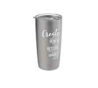 Crea En Mí Un Corazón Limpio. Salmo 51:10 Vaso térmico de acero inoxidable de doble pared
