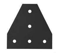 Crea estructuras estables con este soporte de placa de junta de 5 agujeros compatible con múltiples perfiles (4040 negro)