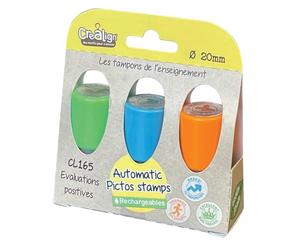Crea Lign' CL165 Picto Stamps, azul, verde, naranja, 32 x 62 mm