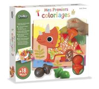 Créa Lign | Mis 1er colorantes bonitos dino | 18 meses+ | Caballete + lápices
