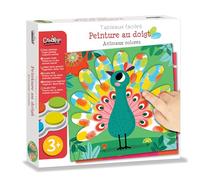 Crea lign' Pintura de dedos - Animales de colores Estuche creativo - Tablas fáciles - a partir de 3 años, rojo/verde/amarillo/azul