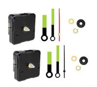 Crea relojes únicos, 2 piezas de movimientos silenciosos de cuarzo con juegos de puntero fluorescente para entusiastas del bricolaje (A)