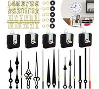 Crea relojes únicos con este juego de movimiento de cuarzo DIY 5PCS mecanismos y tarjetas digitales (dorado)