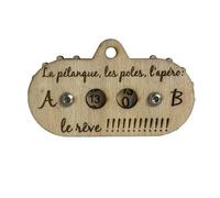 Crea-TH - Marcador de puntos de petanca de madera, accesorio ligero y resistente, ideal para jugadores de bolas, personalización de tamaño y grabado personalizable