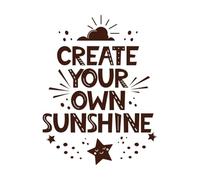 Crea tu propia frase de letras motivacionales dibujadas a mano con un toque de sol. Calcomanías de letras 52x68.1cm No se cae Café