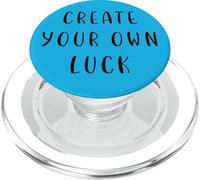 CREA tu Propia Suerte Declaración motivadora Inspiradora PopSockets PopGrip para MagSafe