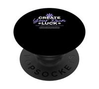 CREA tu Propia Suerte - Urban Typography Streetwear PopSockets PopGrip Adhesivo