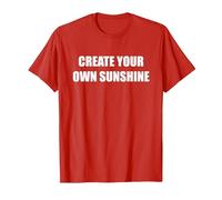 CREA tu Propio Sol Camiseta, Hombre, Rojo, XL