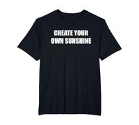 CREA tu Propio Sol Camiseta, Hombre Tallas Grandes, Negro, 5X Alto