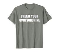 CREA tu Propio Sol Camiseta, Hombre, Verde Militar Jaspeado, M