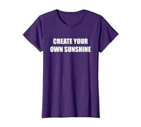 CREA tu Propio Sol Camiseta, Mujer, Morado, M