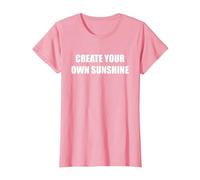 CREA tu Propio Sol Camiseta, Mujer, Rosado, XL