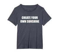 CREA tu Propio Sol Camiseta, Mujer Tallas Grandes, Azul Jaspeado, 6XL Grande