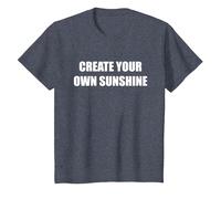 CREA tu Propio Sol Camiseta, Niños, Azul Jaspeado, 3 años