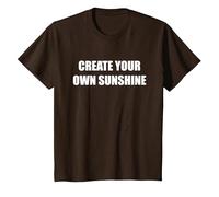 CREA tu Propio Sol Camiseta, Niños, Marrón, 3 años