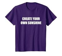 CREA tu Propio Sol Camiseta, Niños, Morado, 10 años