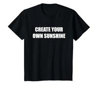 CREA tu Propio Sol Camiseta, Niños, Negro, 4 años