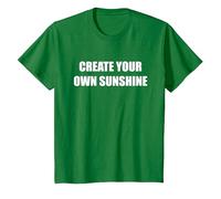 CREA tu Propio Sol Camiseta, Niños, Verde Kelly, 3 años