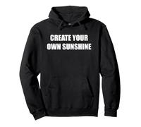 CREA tu Propio Sol Sudadera con Capucha, Unisex para Adultos, Negro, XXL