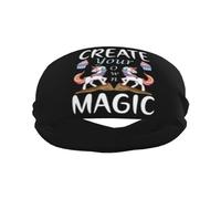 CREA Tu Propio Unicornio Mágico Unisex Diadema Elástica Cinta Sudor Cabeza Antideslizante Headband para Correr Ciclismo Fútbol Tenis
