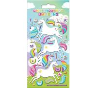 Crea tus propias calcomanías reutilizables de unicornio, perfectas para actividades de manualidades para niños y adultos, reutilizables en superficies no porosas