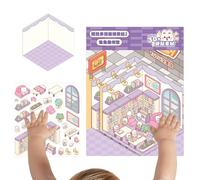 Crea tus propias pegatinas caseras, crea tus propias pegatinas de escena. - Pegatinas divertidas para paisajes - Suministros seguros para manualidades artísticas, herramientas reutilizables para el