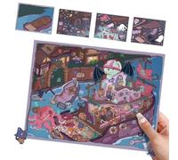 Crea Tus Propias Pegatinas Para El Hogar | Calcomanías Horror Mano con Efecto 3D,Decoraciones Paisajeras Para Apasionados Diy Actividad Escolar Cuaderno Tarjeta De Felicitación