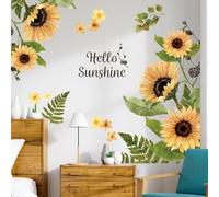 Crea un espacio con las pegatinas de papel tapiz de girasol perfectas para habitaciones de niños
