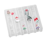Crea un llamativo arte de uñas con molde de silicona de Navidad, herramientas de manicura profesional para fiestas y uso diario, diseños únicos