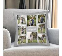 Crea una funda de almohada personalizada con tus fotos y texto. Cojín personalizado para amigos, familiares y seres queridos. Idea de regalo de vacaciones y cumpleaños