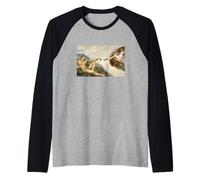 Creación de Adán Miguel Ángel Capilla Sixtina Camiseta Manga Raglan