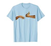 Creación Fresca De Adam Miguel Ángel Tatuaje Manos Lo Siento Mamá Camiseta, Hombre, Azul Bebé, S