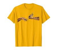 Creación Fresca De Adam Miguel Ángel Tatuaje Manos Lo Siento Mamá Camiseta, Hombre, Dorado Brillante, L
