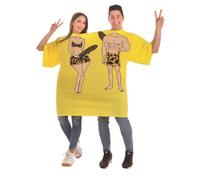 Creaciones Llopis Camiseta Disfraz Doble Trogloditas para Adultos