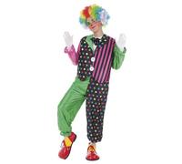 Creaciones Llopis – Disfraz de payaso a rayas para adulto – Talla única