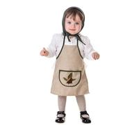 Creaciones Llopis Disfraz de Castañera Beige Hojas-Castaña, Disfraz Castañeria Bebé, Disfraz Castañera Niña (0-12 meses)