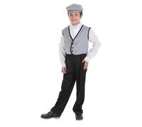 Creaciones Llopis Disfraz de Chulapo para Niño - Traje Chulapo Madrileño - Incluye pantalón, camiseta, chaleco, gorra y pañuelo