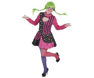Creaciones Llopis - Disfraz de payasa rayas para adulto, talla única