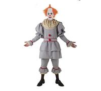 Creaciones Llopis Disfraz de Payaso Aterrador para Hombre | Disfraz Payaso Diabólico Adulto. Incluye peluca, pantalón, camisa, cinturón, cuello, y modroños. Talla Adulto L