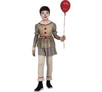 Creaciones Llopis Disfraz Infantil Payaso Terror Globo Talla L (10-12 Años) Incluye Pantalón, Cuello y Camisa