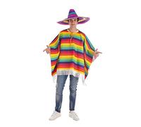 Creaciones Llopis Disfraz o Poncho Mexicano Arco Iris