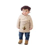 CREACIONES LLOPIS | Kit o Disfraz de Castañero Beige Hojas para bebé: Delantal y Boina